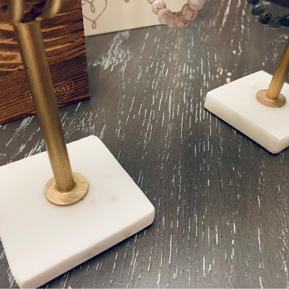 Beautiful Bracelet Holder.  Heavy duty; marble, metal, wood. - Picture 4 of 4